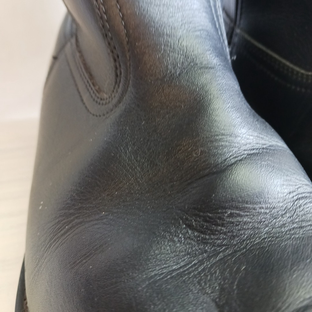 Vintage Red Wing Pecos Black Leather Steel Toe Cowboy Boots - Picture 6 of 13